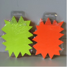 Ster fluor geel en oranje 16x12cm 10st Ster fluor geel en oranje 16x12cm 10st